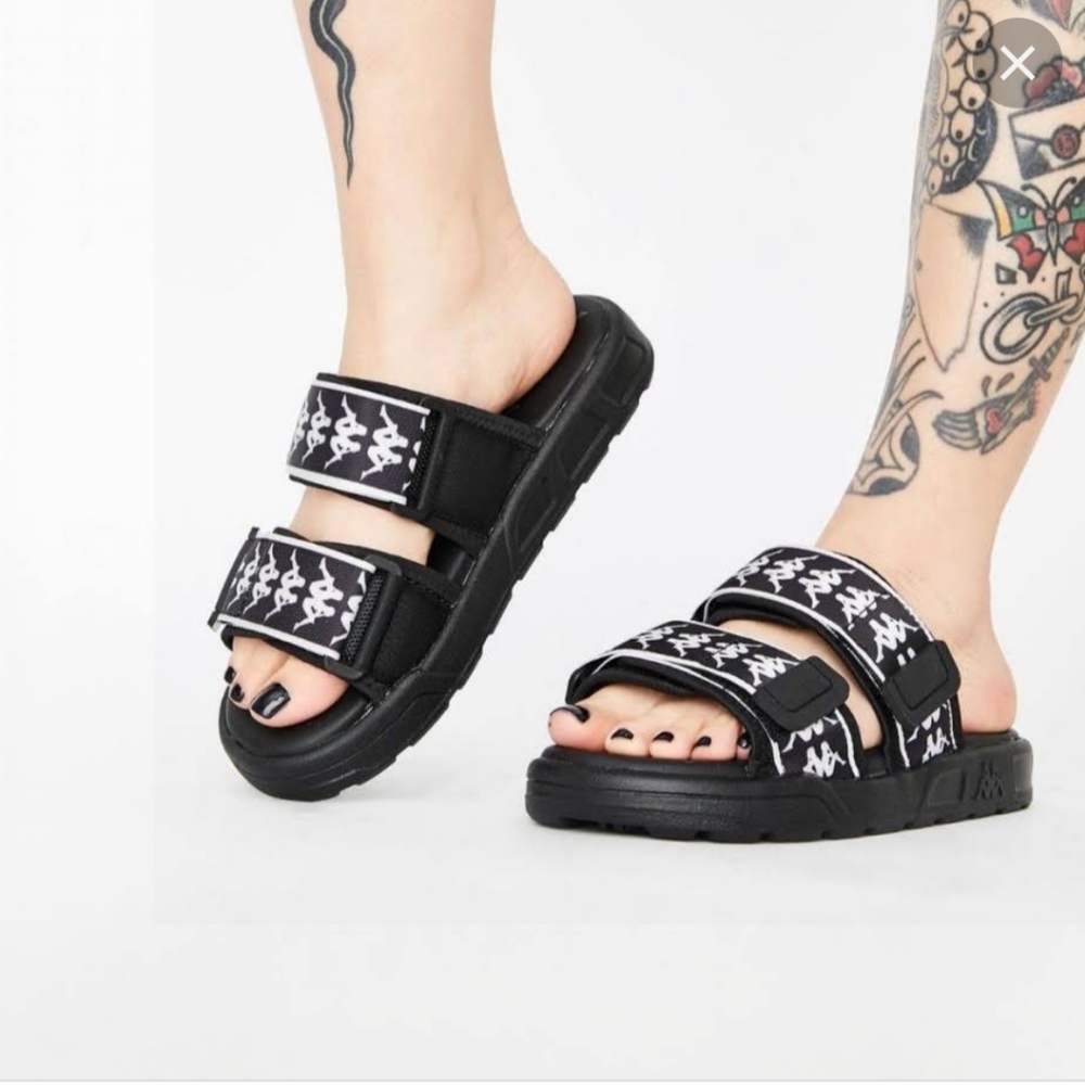 NWT kappa Banda 222 black slides men's 7